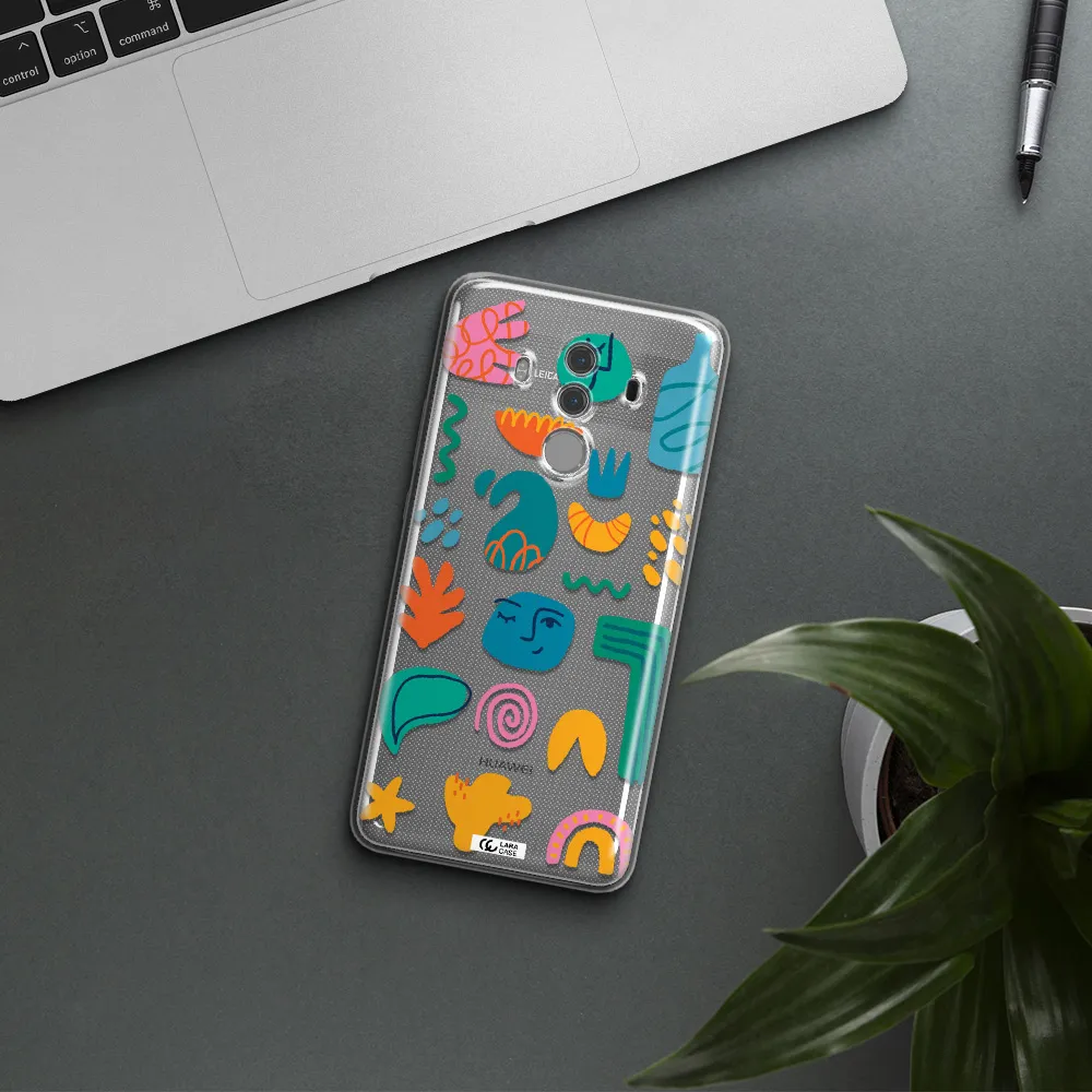 a collection of colorful shapes Huawei Mate 10 Pro Clear TPU Case