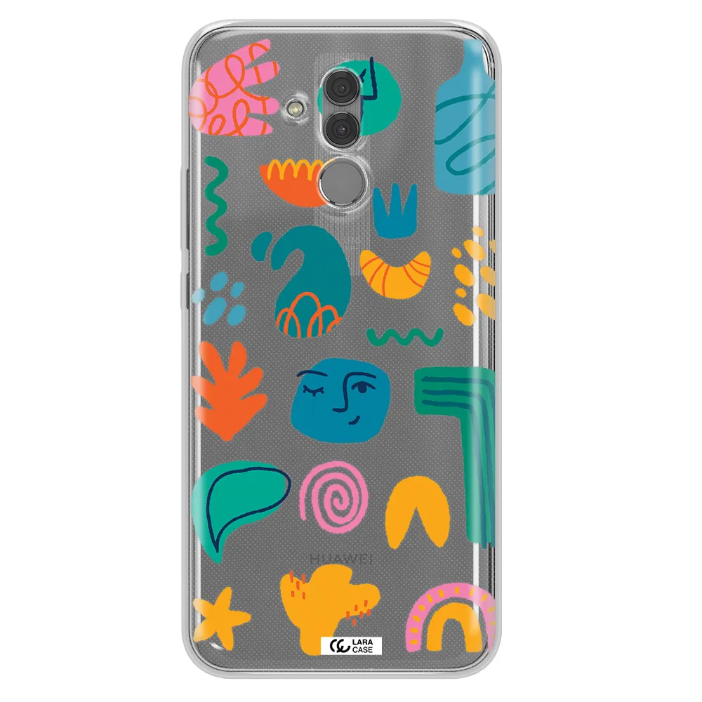a collection of colorful shapes Huawei Mate 20 Lite Clear TPU Case