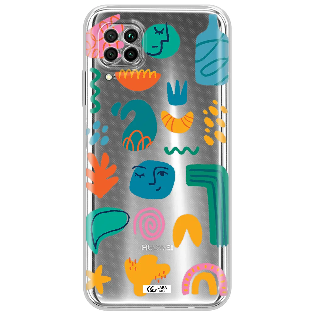 A Collection Of Colorful Shapes Huawei Nova 7I Clear Tpu Case
