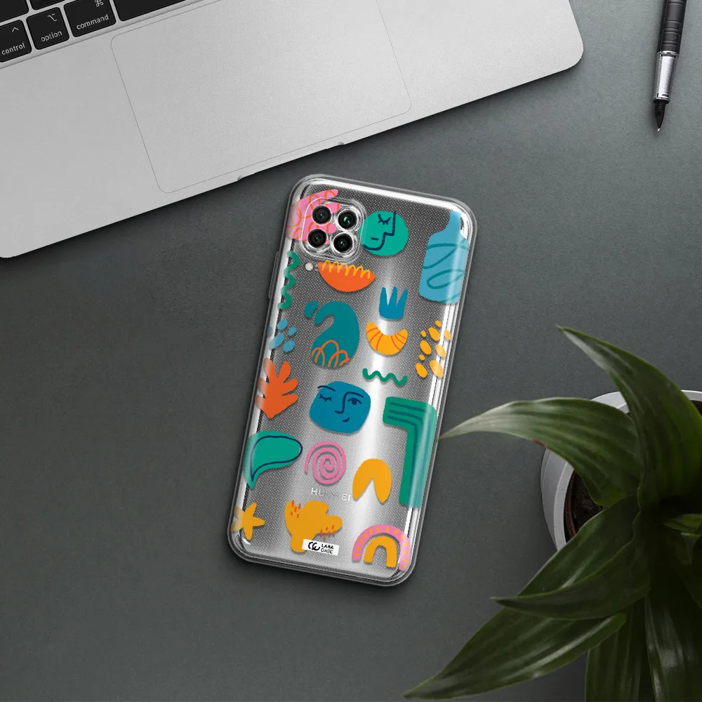 A Collection Of Colorful Shapes Huawei Nova 7I Clear Tpu Case