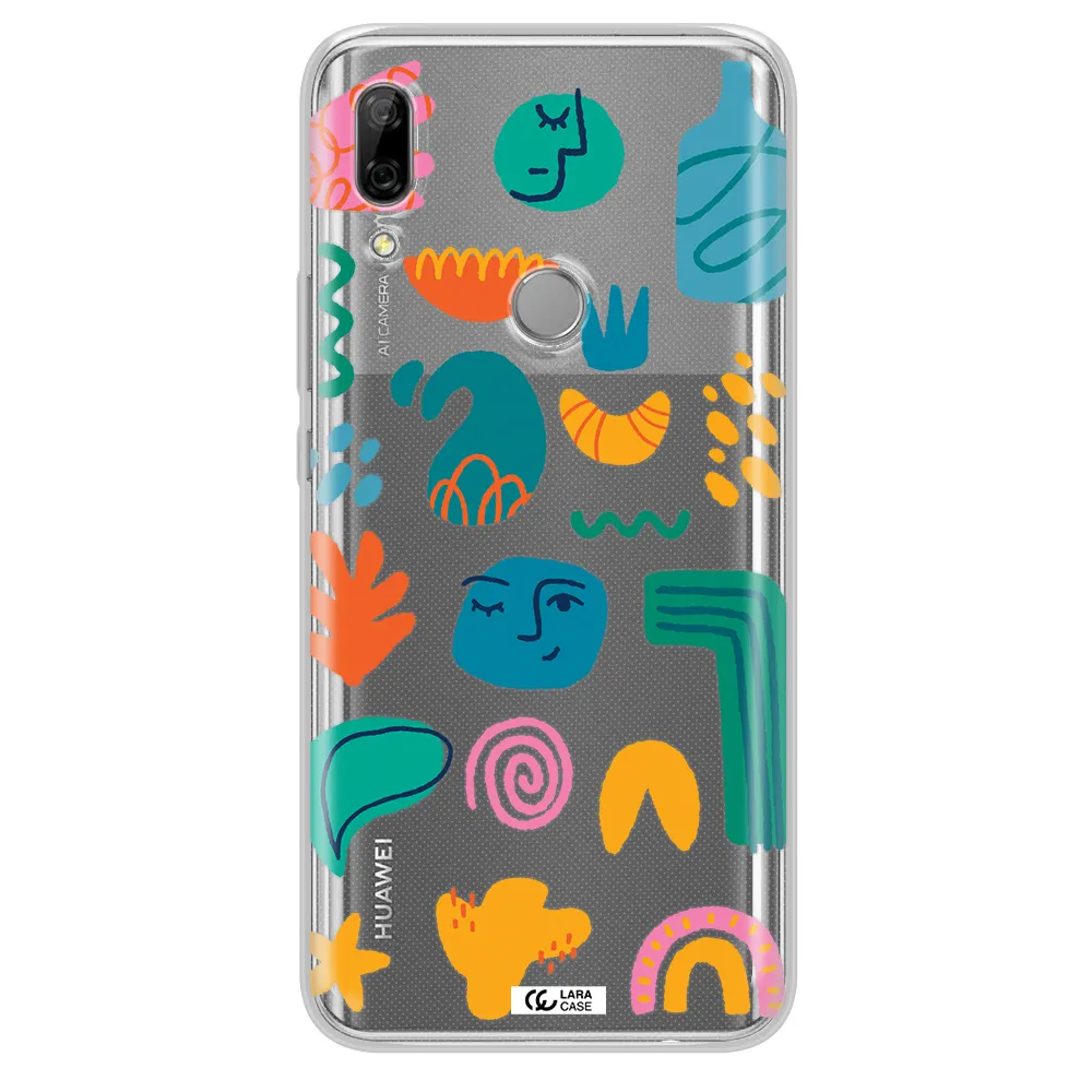 a collection of colorful shapes Huawei P Smart Z Clear TPU Case