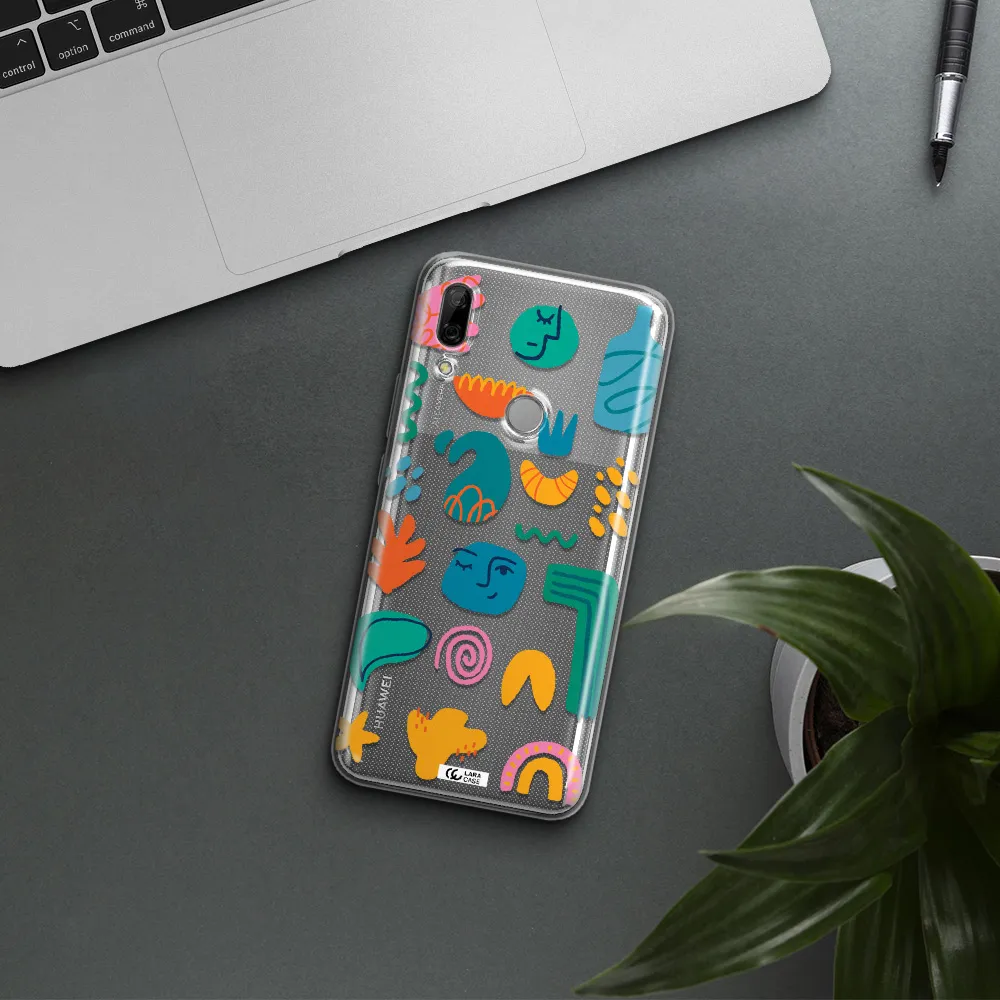 a collection of colorful shapes Huawei P Smart Z Clear TPU Case