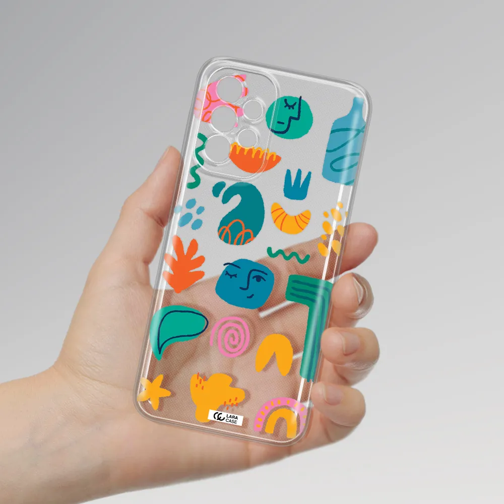 A Collection Of Colorful Shapes Samsung A23 5G Clear Tpu Case