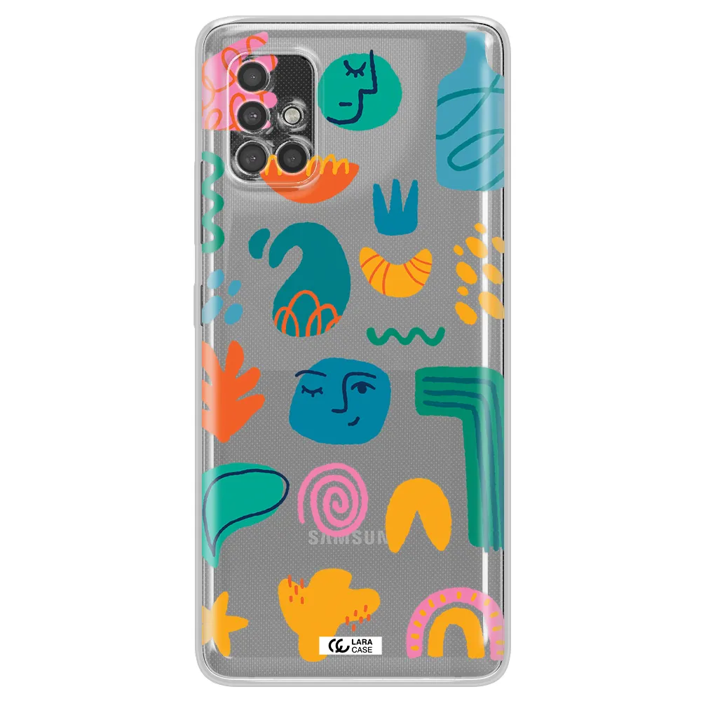 A Collection Of Colorful Shapes Samsung A40S Clear Tpu Case