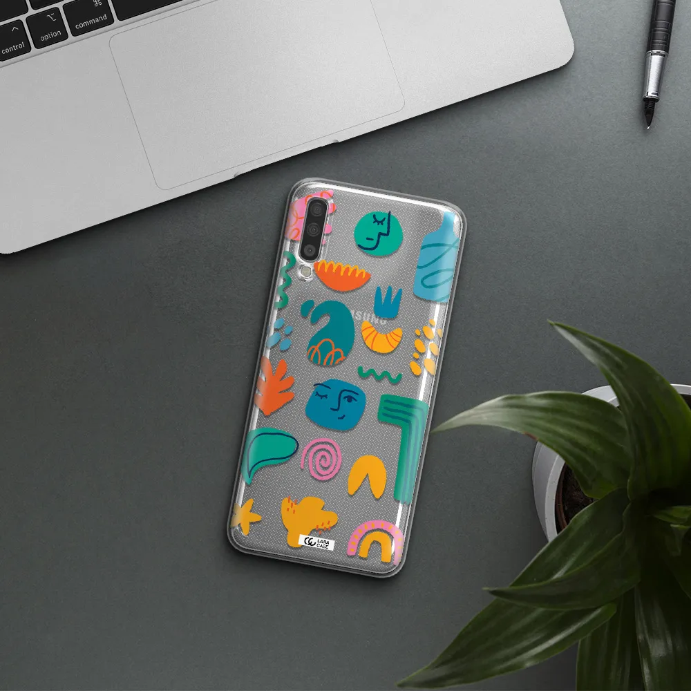 A Collection Of Colorful Shapes Samsung A70S Clear Tpu Case