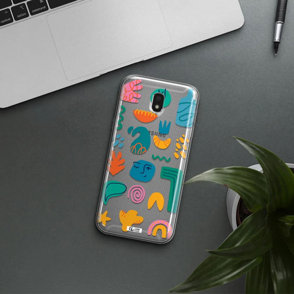 a collection of colorful shapes Samsung J5 2017 Clear TPU Case