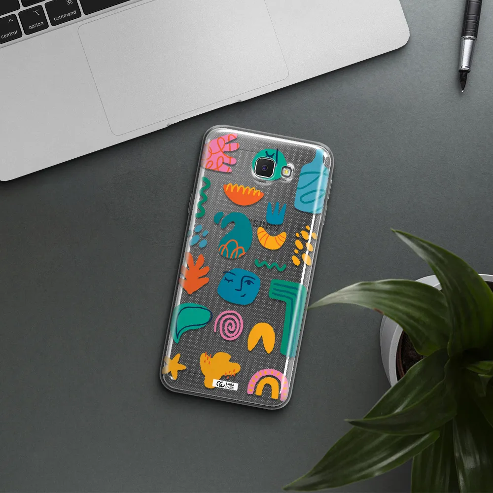 a collection of colorful shapes Samsung J5 Prime Clear TPU Case
