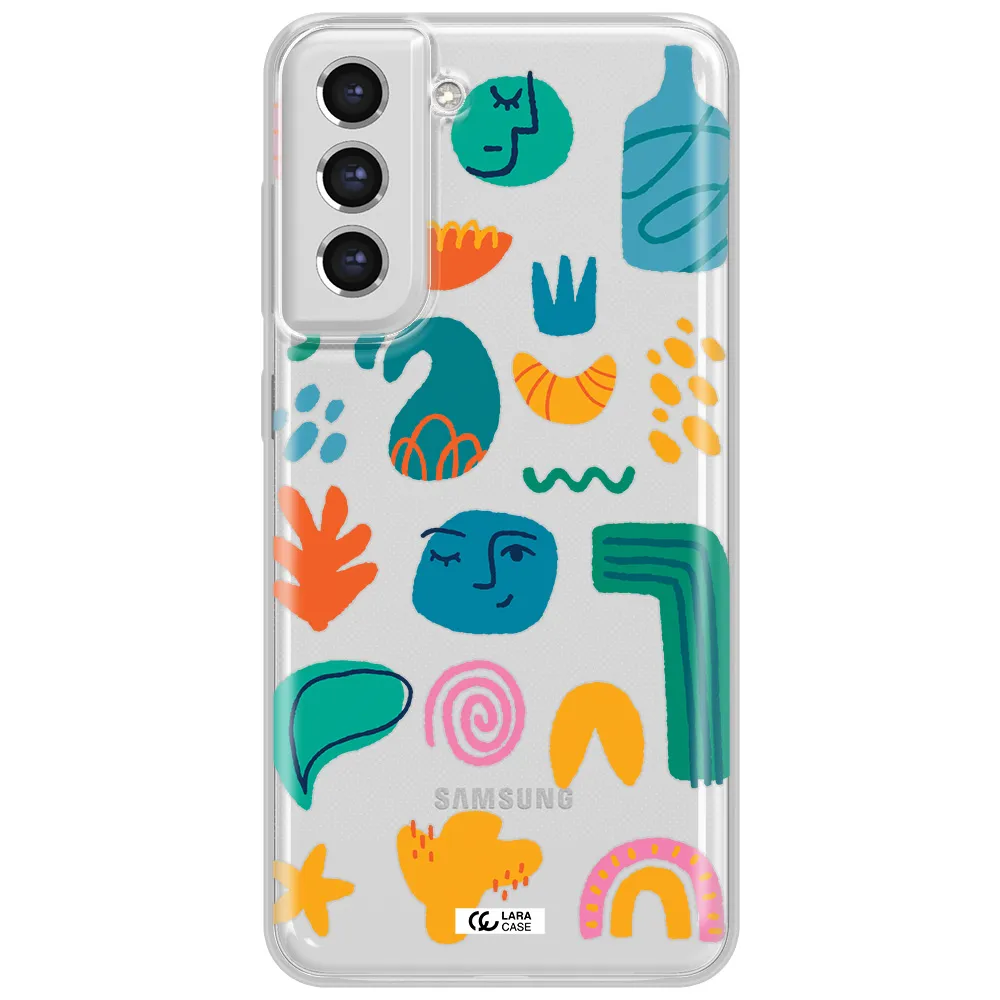 A Collection Of Colorful Shapes Samsung S21 Fe Clear Tpu Case