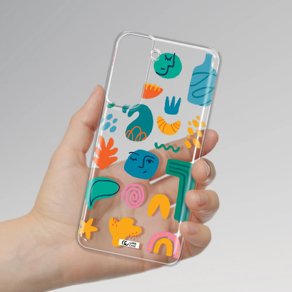 A Collection Of Colorful Shapes Samsung S21 Fe Clear Tpu Case