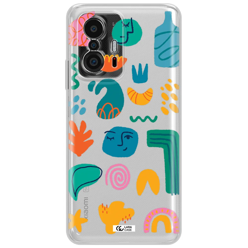 A Collection Of Colorful Shapes Xiaomi 11T Clear Tpu Case