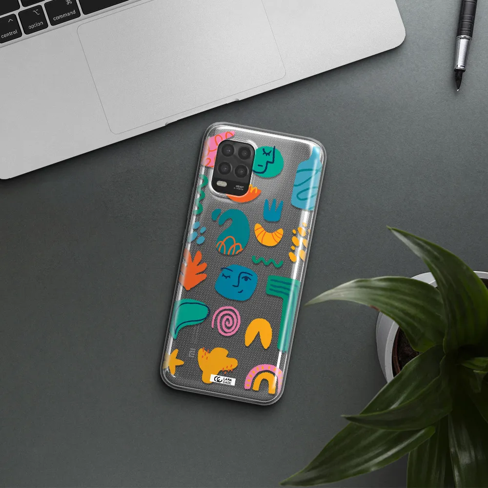 a collection of colorful shapes Xiaomi Mi 10 Lite Clear TPU Case