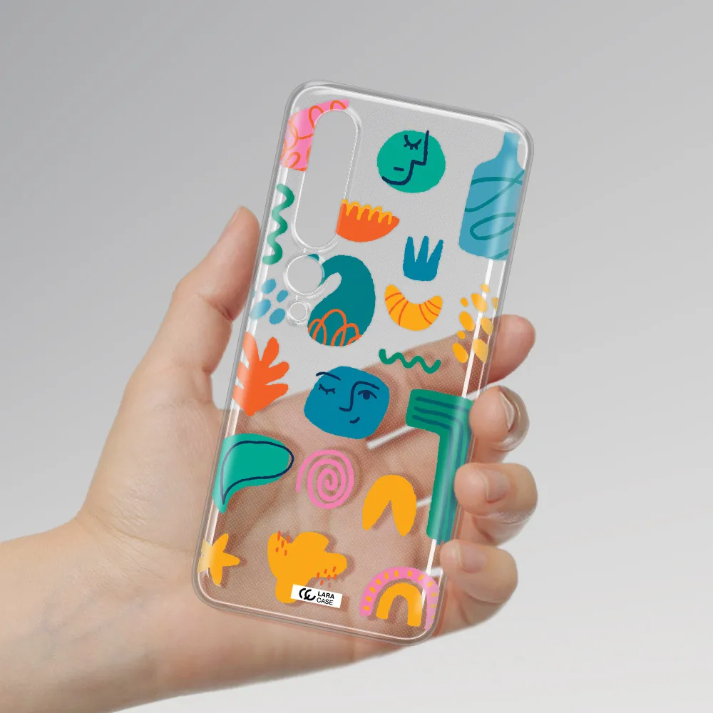 a collection of colorful shapes Xiaomi Mi 10 Pro Clear TPU Case