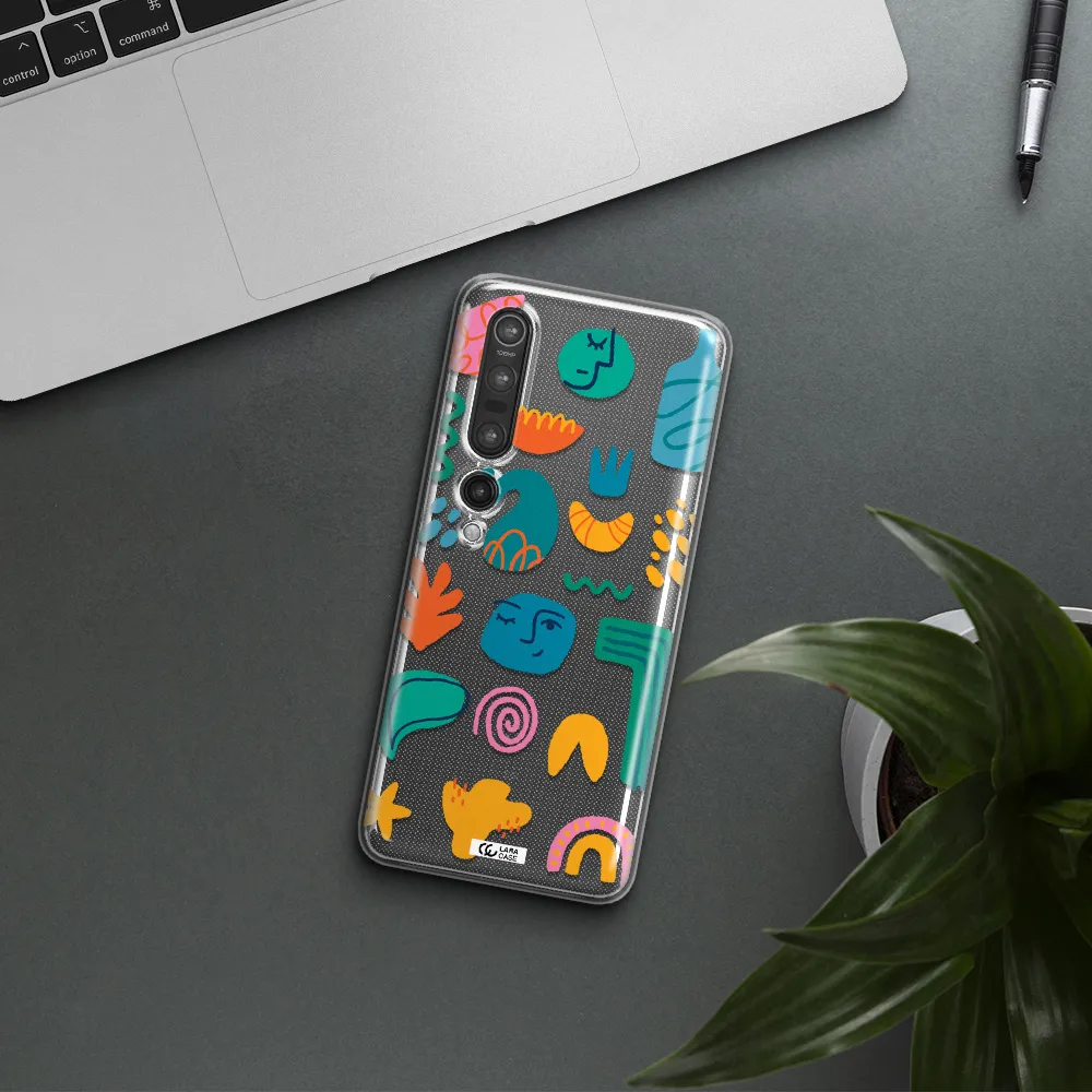 a collection of colorful shapes Xiaomi Mi 10 Pro Clear TPU Case