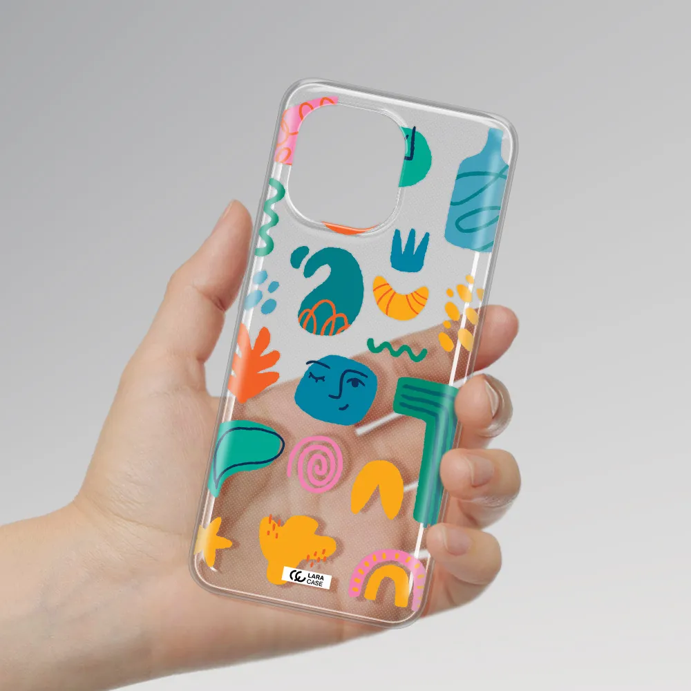 a collection of colorful shapes Xiaomi Mi 11 Clear TPU Case