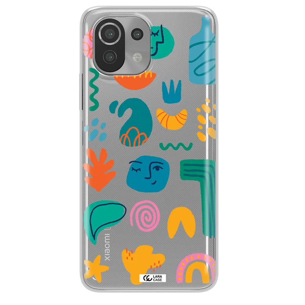 a collection of colorful shapes Xiaomi Mi 11 Lite Clear TPU Case