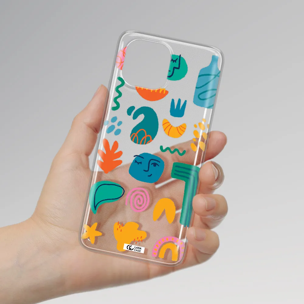 a collection of colorful shapes Xiaomi Mi 11 Lite Clear TPU Case