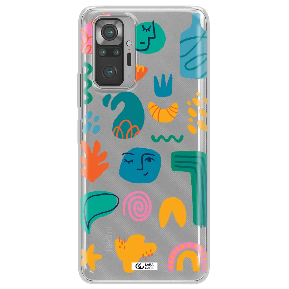 a collection of colorful shapes Xiaomi Note 10 Pro Clear TPU Case