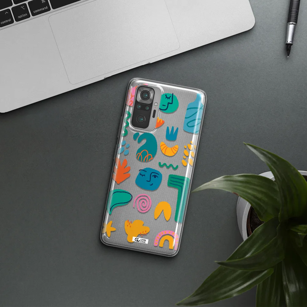 a collection of colorful shapes Xiaomi Note 10 Pro Clear TPU Case
