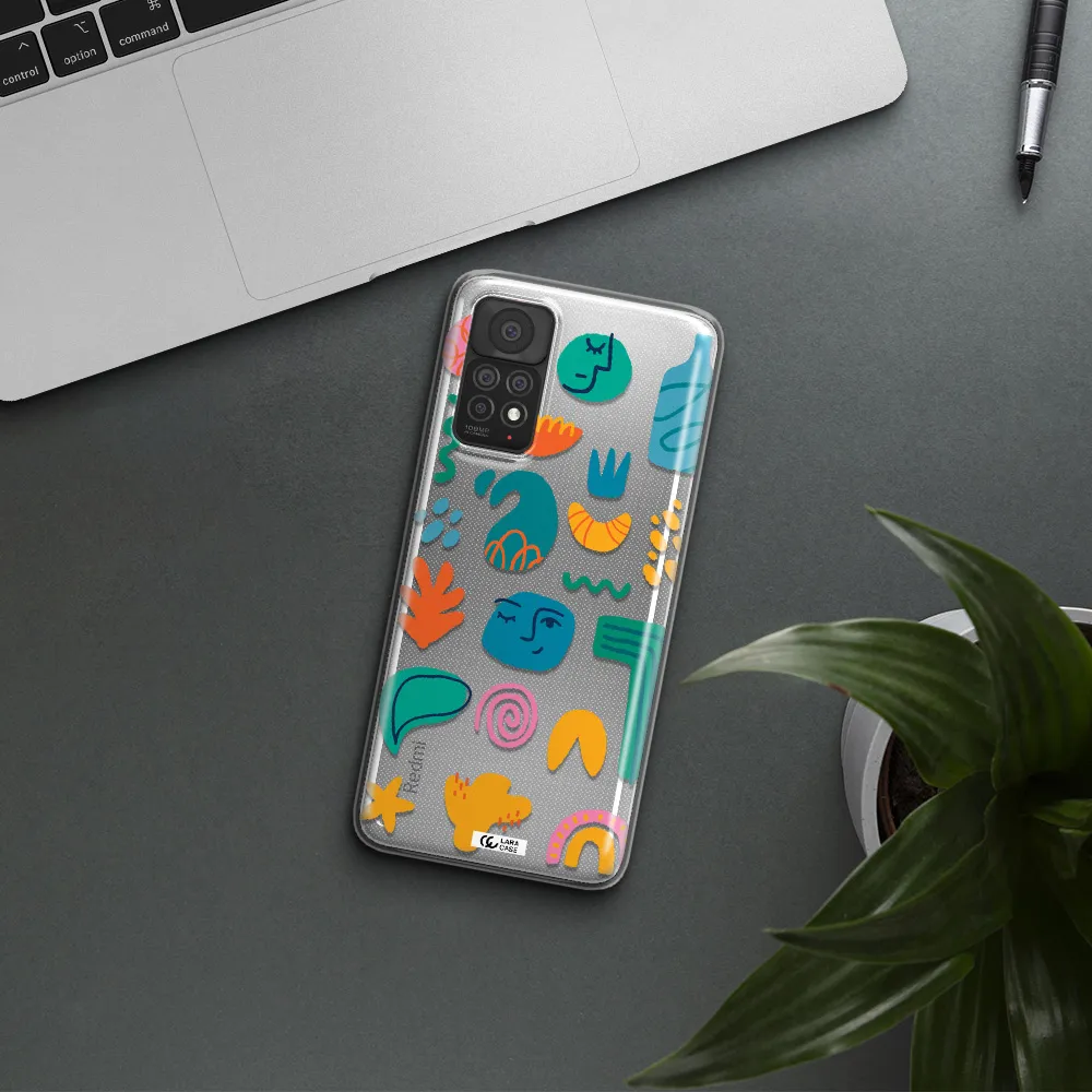 a collection of colorful shapes Xiaomi Note 11 Pro Clear TPU Case