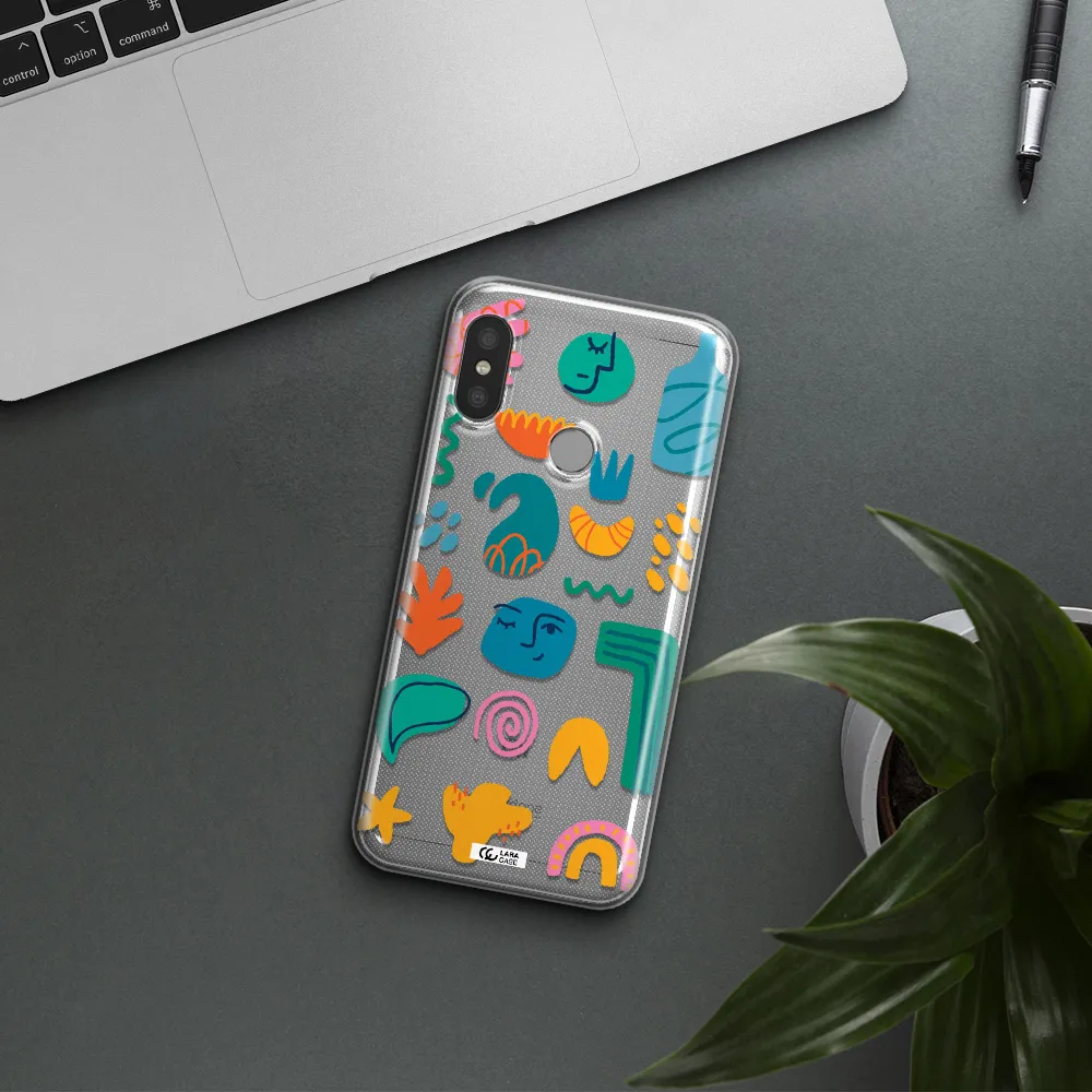a collection of colorful shapes Xiaomi Redmi 6 Pro Clear TPU Case