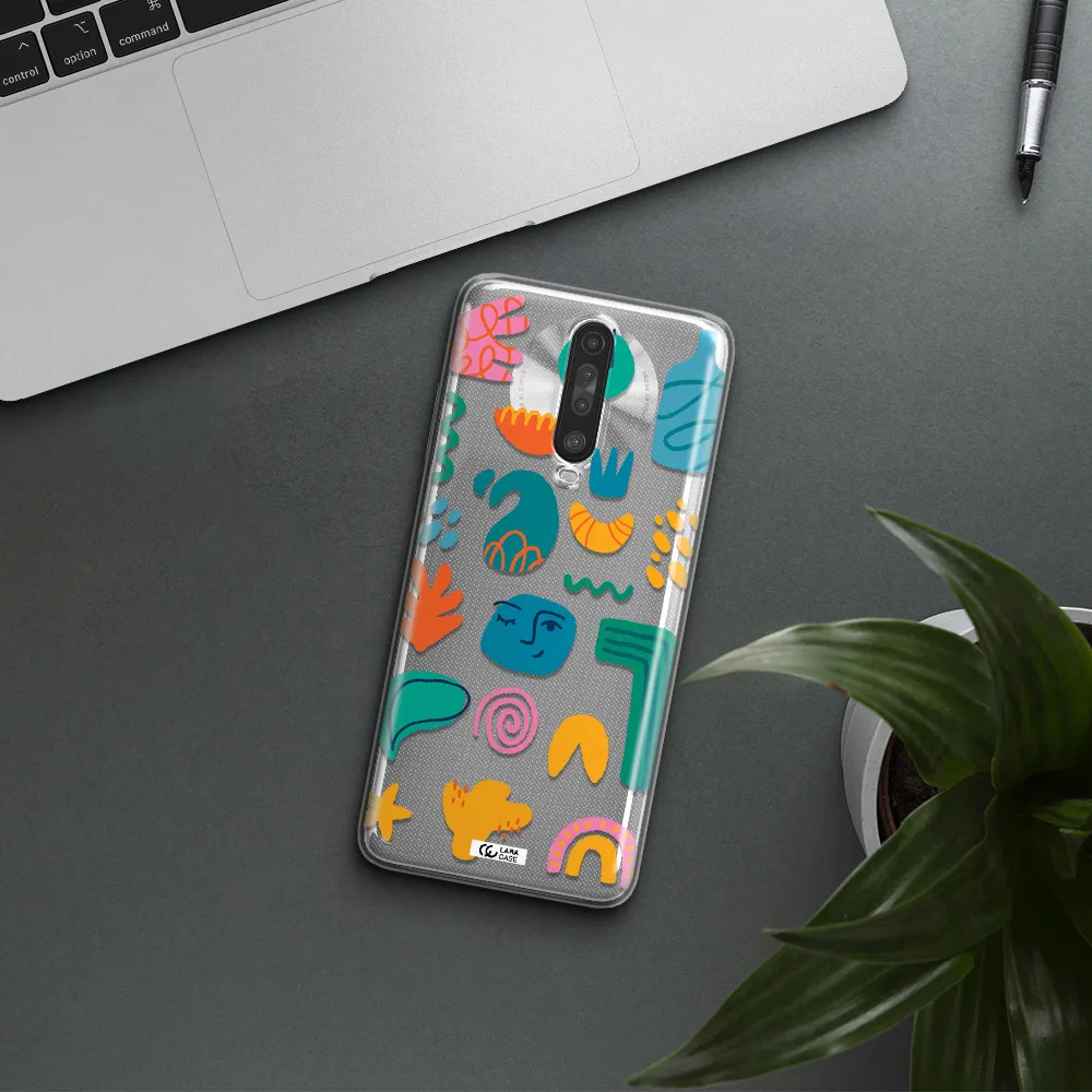 a collection of colorful shapes Xiaomi Redmi K30 Clear TPU Case