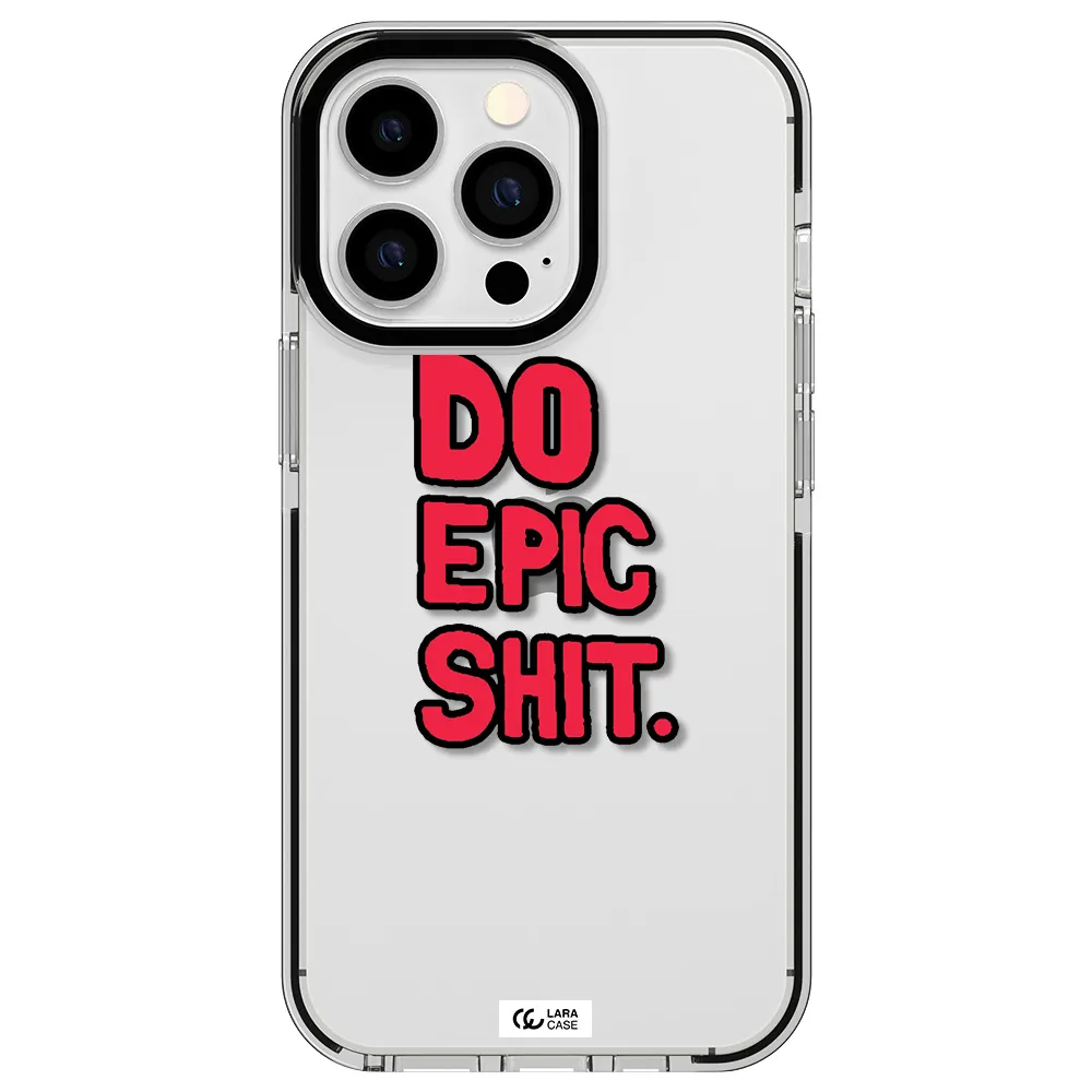 a red and black text Apple iPhone 13 Pro impact black border Case