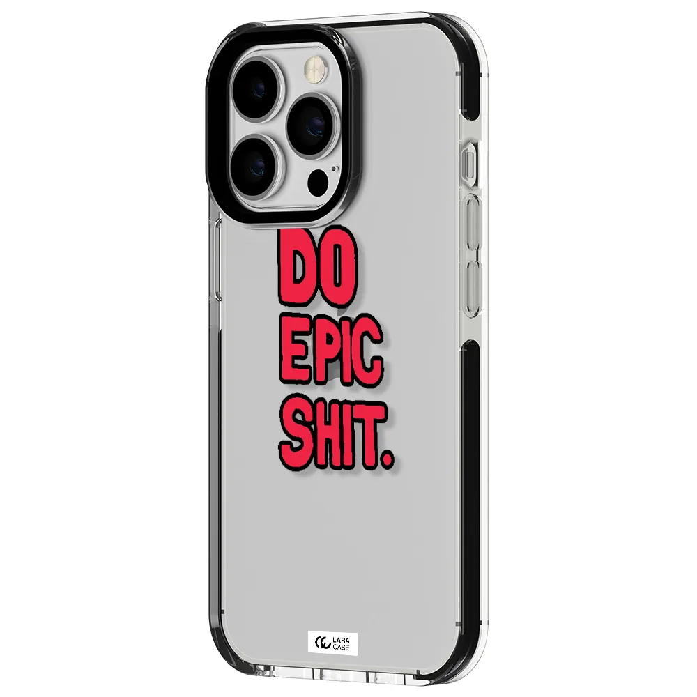 a red and black text Apple iPhone 13 Pro impact black border Case