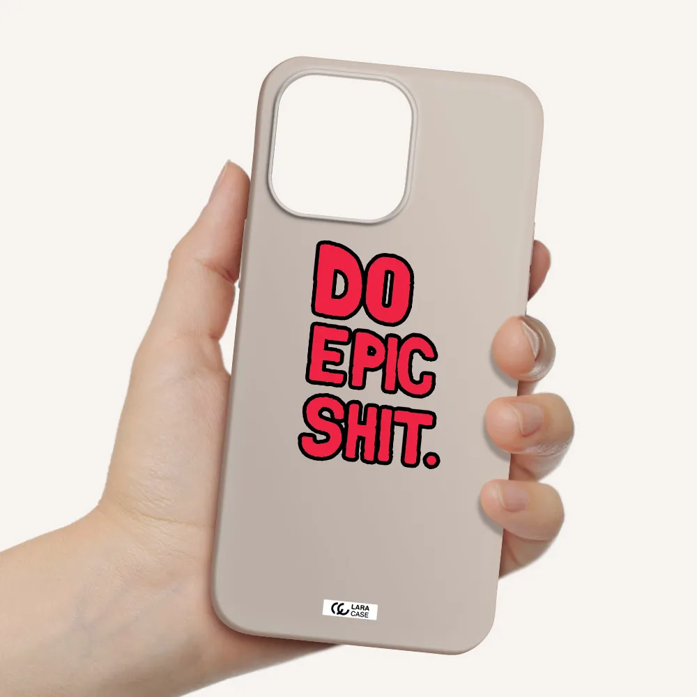 a red and black text Apple iPhone 14 pro max Silicone Stone Case