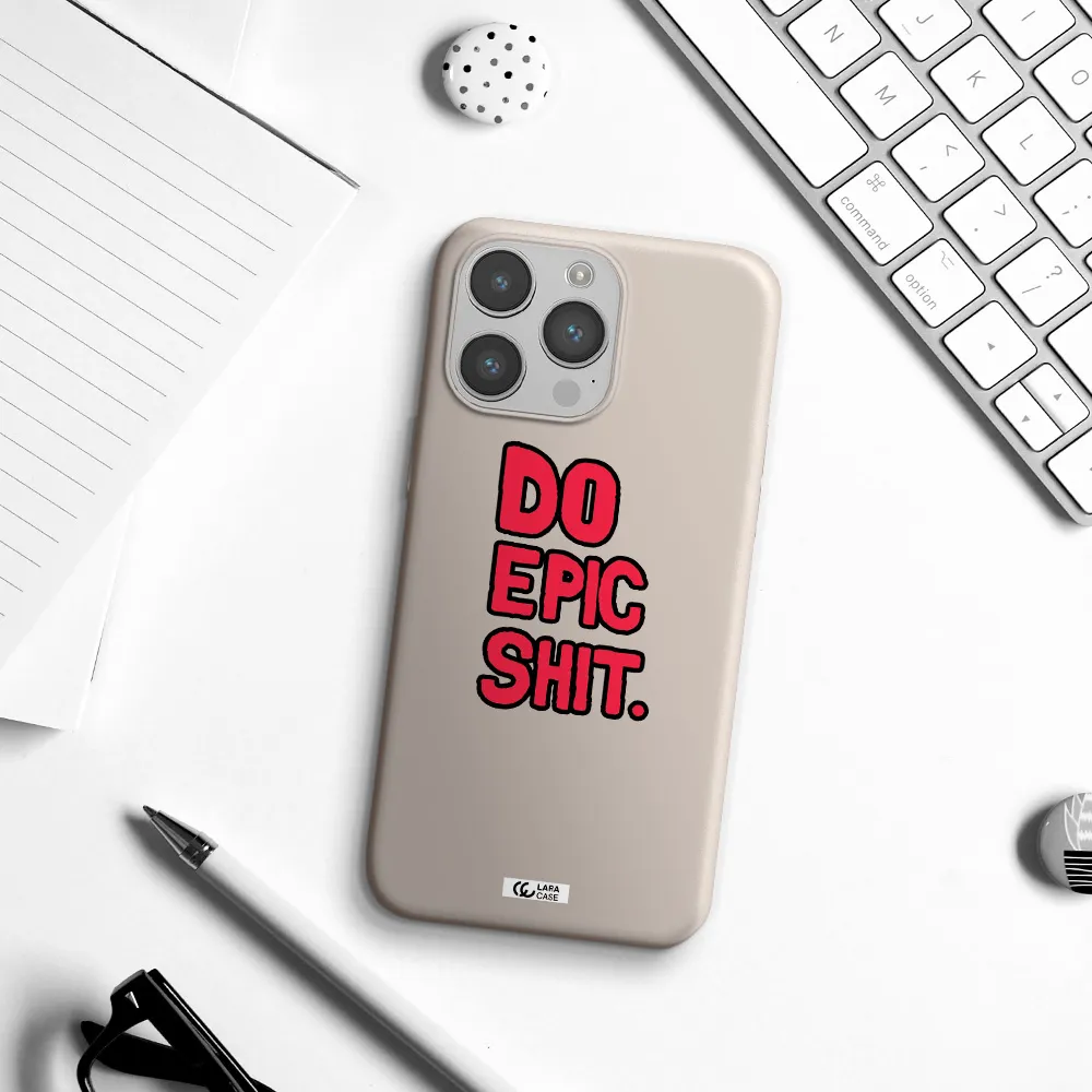 a red and black text Apple iPhone 14 pro Silicone Stone Case