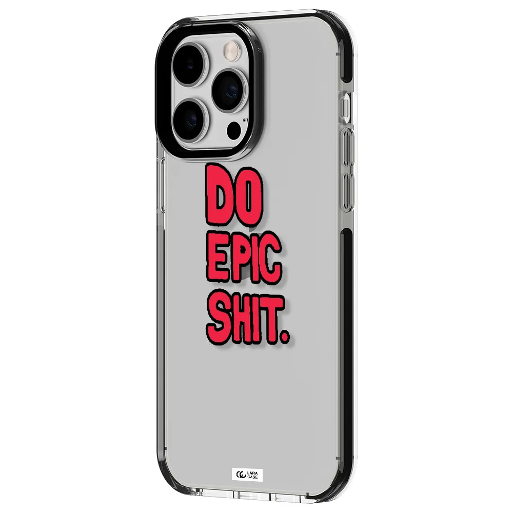 a red and black text Apple iPhone 15 Pro impact black border Case