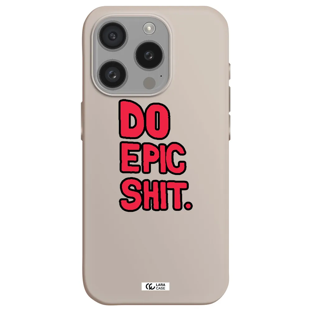 A Red And Black Text Apple Iphone 15 Pro Silicone Stone Case