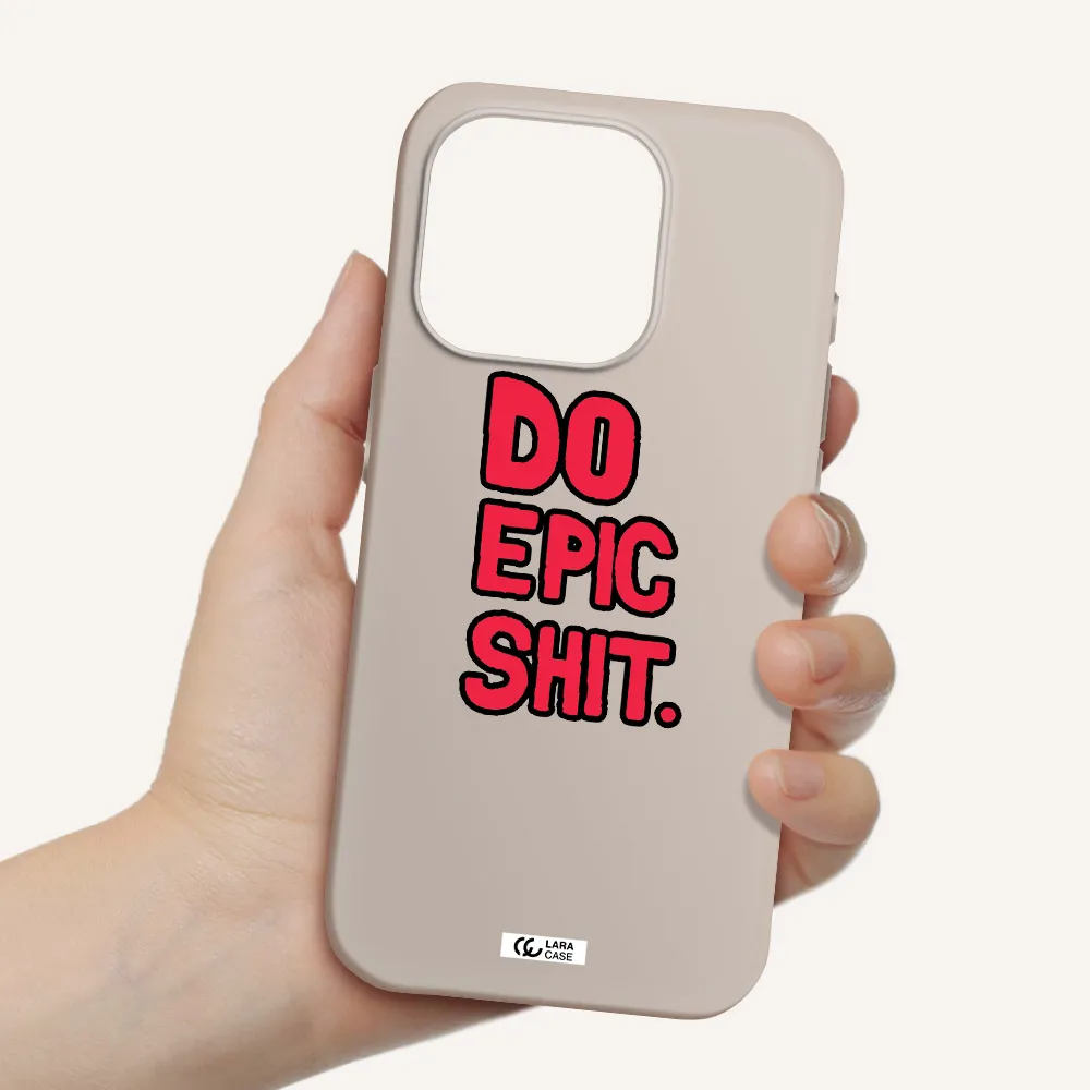 A Red And Black Text Apple Iphone 15 Pro Silicone Stone Case