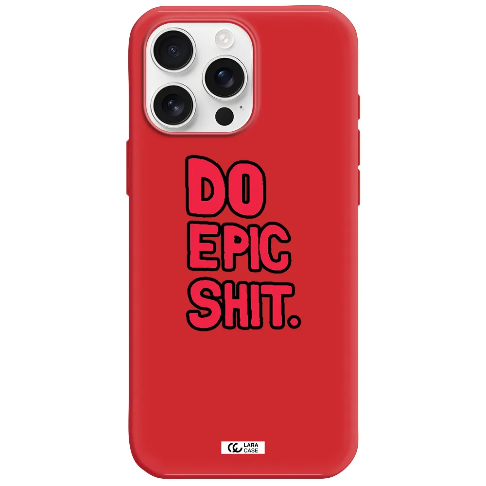 A Red And Black Text Apple Iphone 16 Pro Max Silicone Stone Case