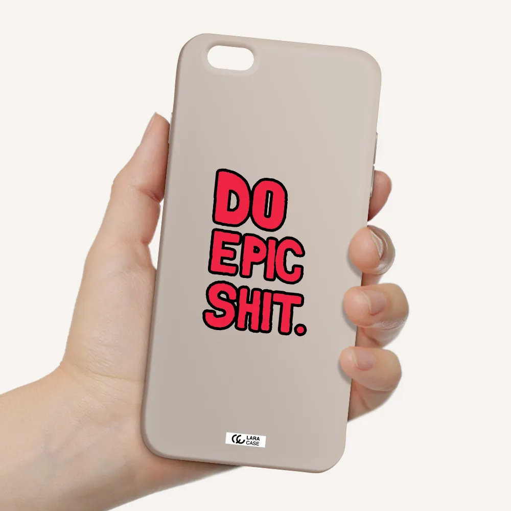 a red and black text Apple iPhone 6 plus Silicone Stone Case