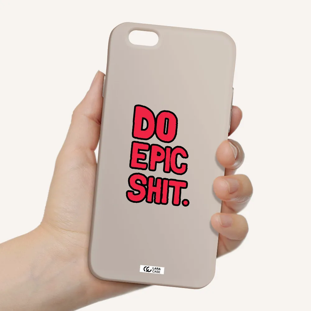 a red and black text Apple iPhone 6 Silicone Stone Case