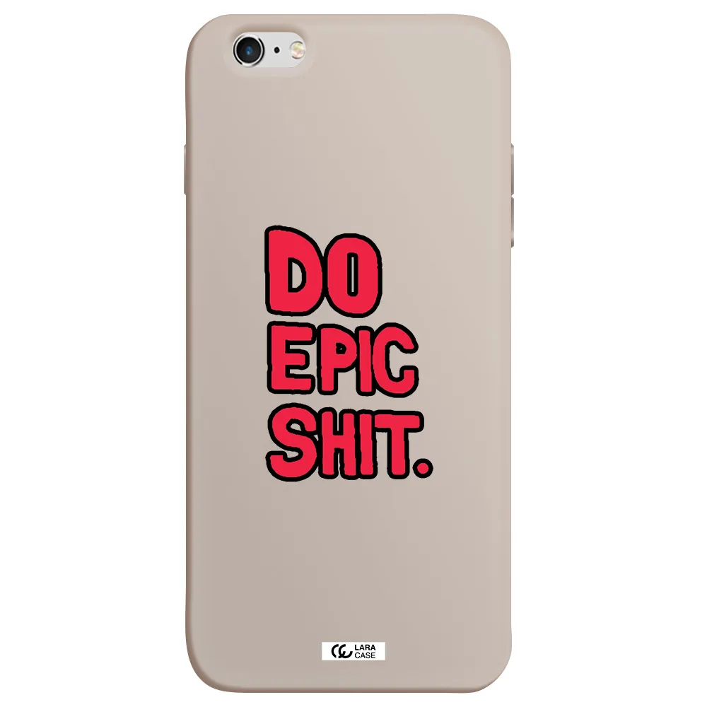 a red and black text Apple iPhone 6S Silicone Stone Case