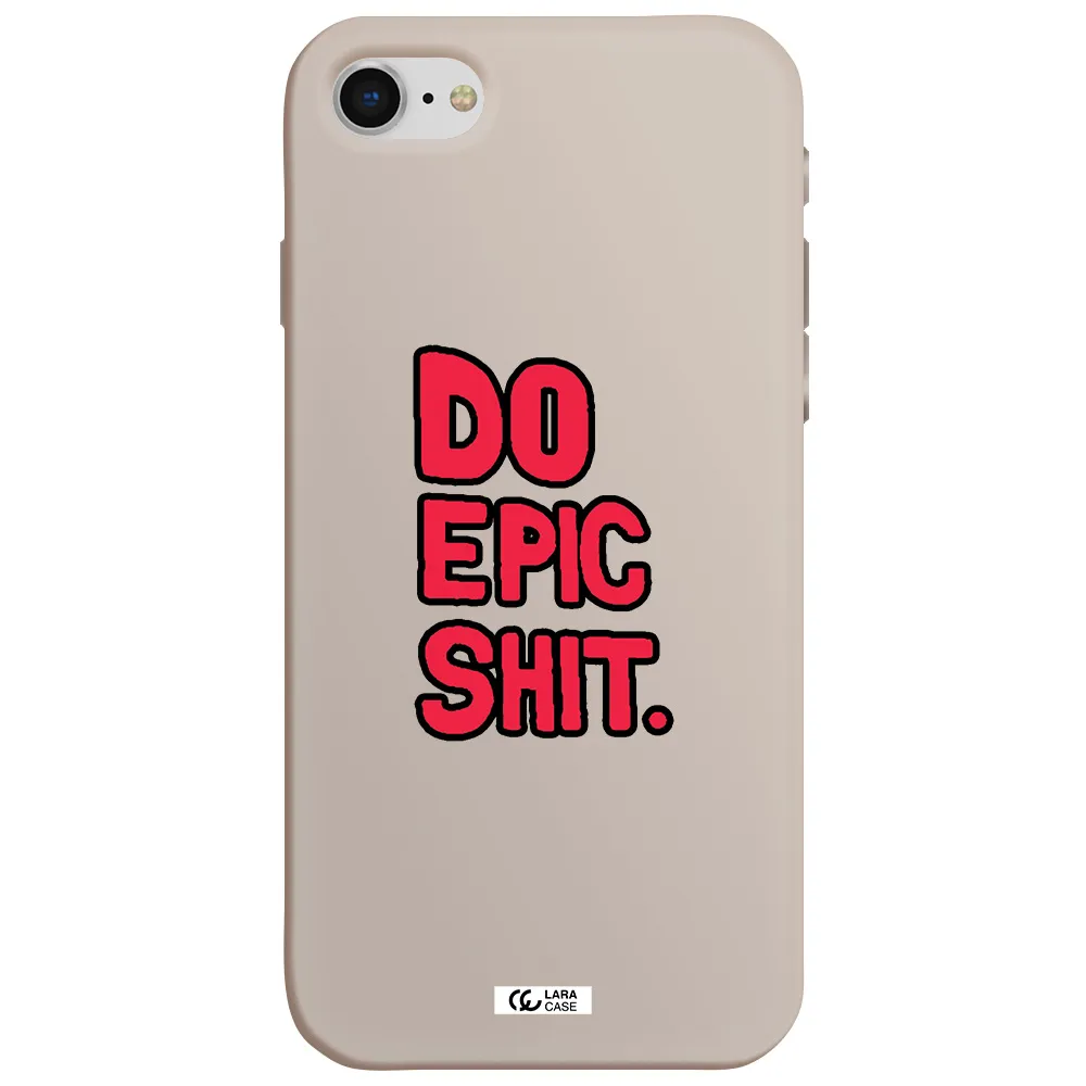 a red and black text Apple iPhone se 2020 Silicone Stone Case