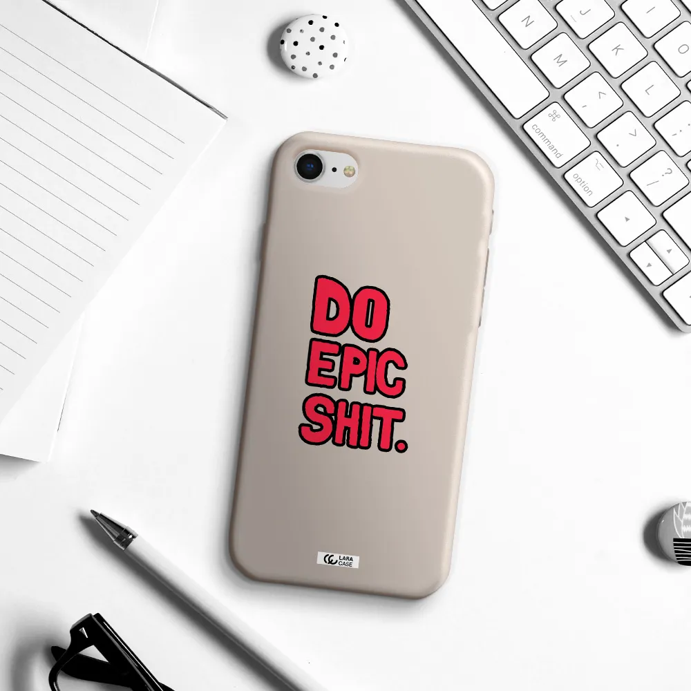 a red and black text Apple iPhone se 2020 Silicone Stone Case