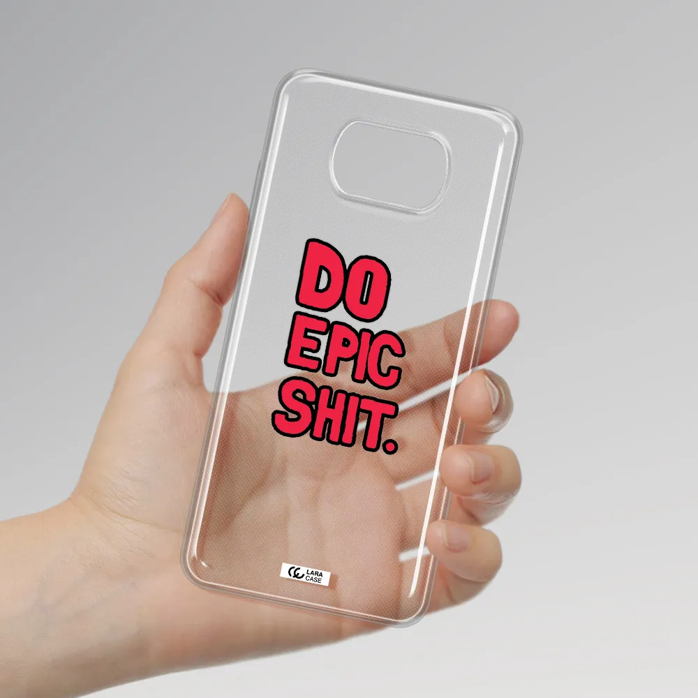 a red and black text Xiaomi Poco X3 Clear TPU Case