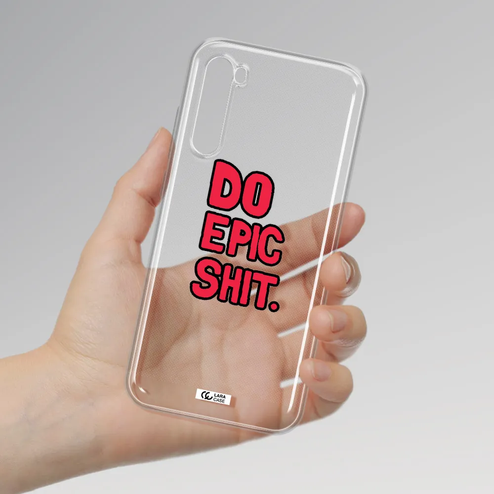 A Red And Black Text Xiaomi Redmi Note 8T Clear Tpu Case