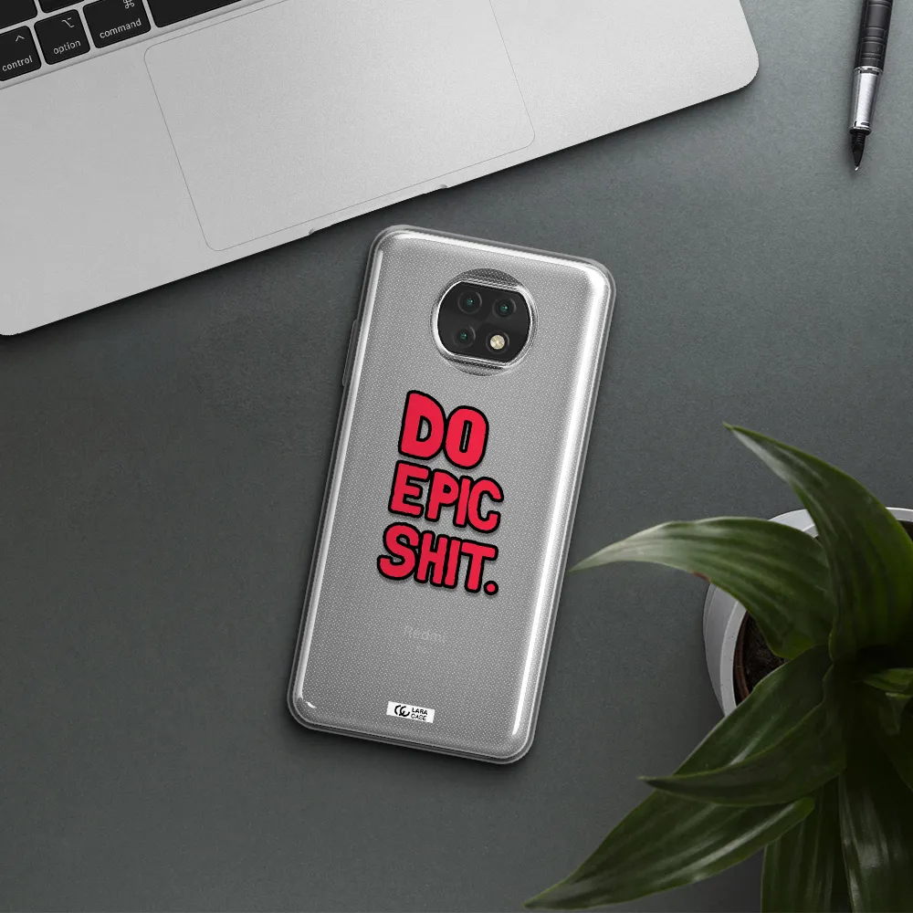 A Red And Black Text Xiaomi Redmi Note 9T Clear Tpu Case