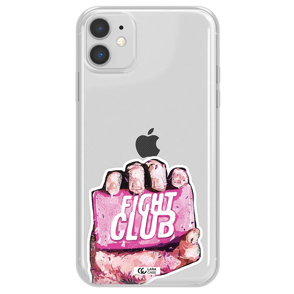 a hand holding a pink bag Apple iPhone 11 Clear TPU Case