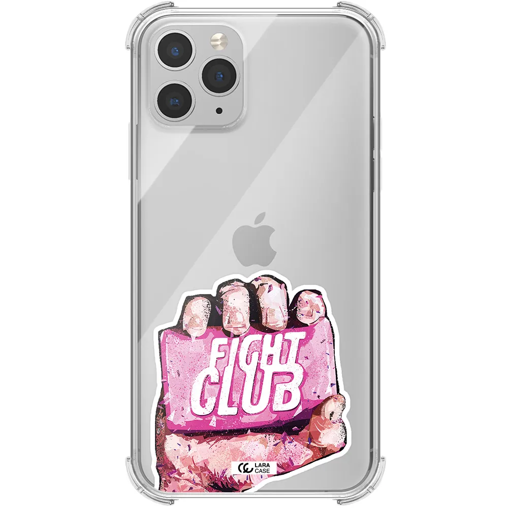 a hand holding a pink bag Apple iPhone 11 pro Clear PC Case