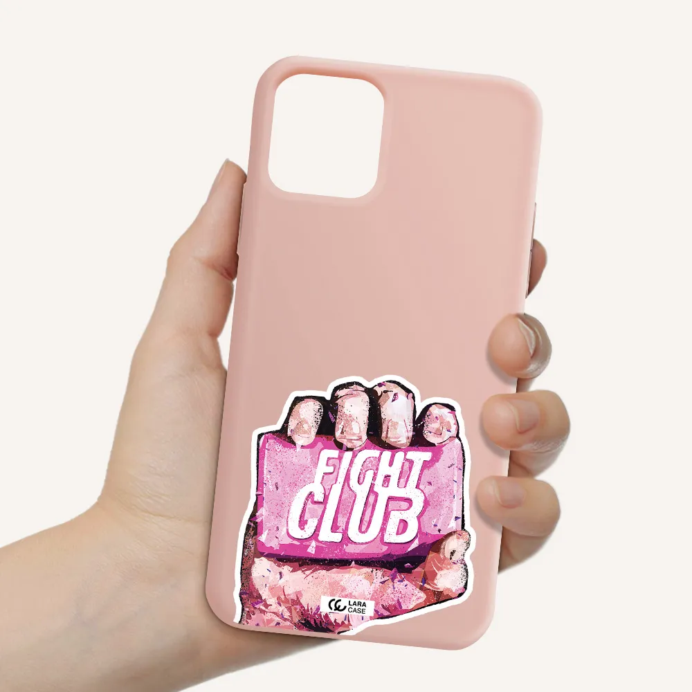 a hand holding a pink bag Apple iPhone 11 pro Silicone pastel pink Case