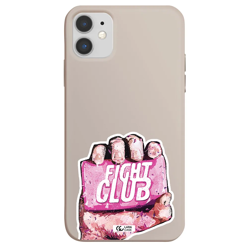 a hand holding a pink bag Apple iPhone 11 Silicone Stone Case