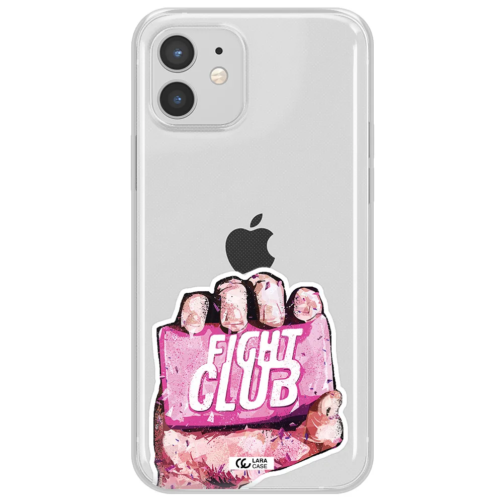 a hand holding a pink bag Apple iPhone 12 Clear TPU Case