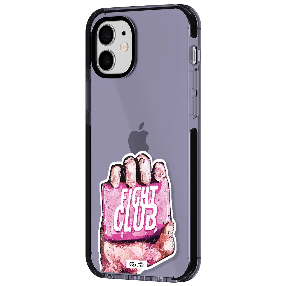 a hand holding a pink bag Apple iPhone 12 impact Lilac Case
