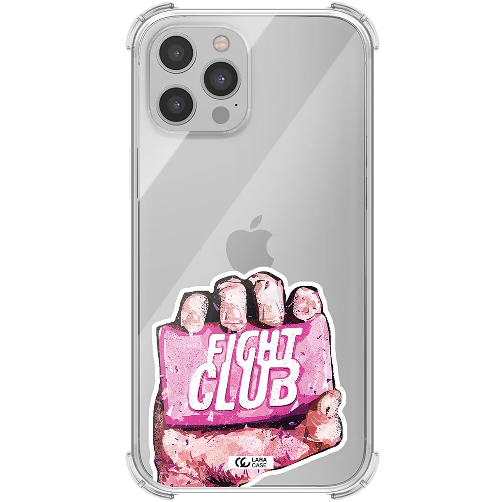a hand holding a pink bag Apple iPhone 12 pro Clear PC Case