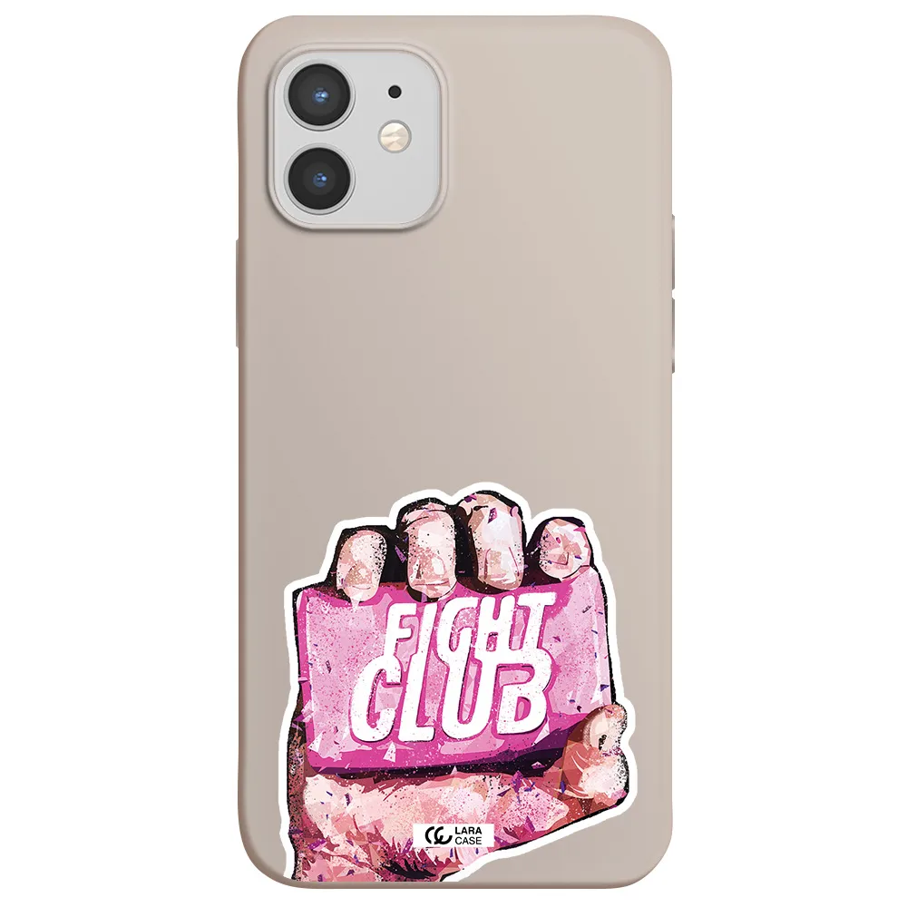 a hand holding a pink bag Apple iPhone 12 Silicone Stone Case