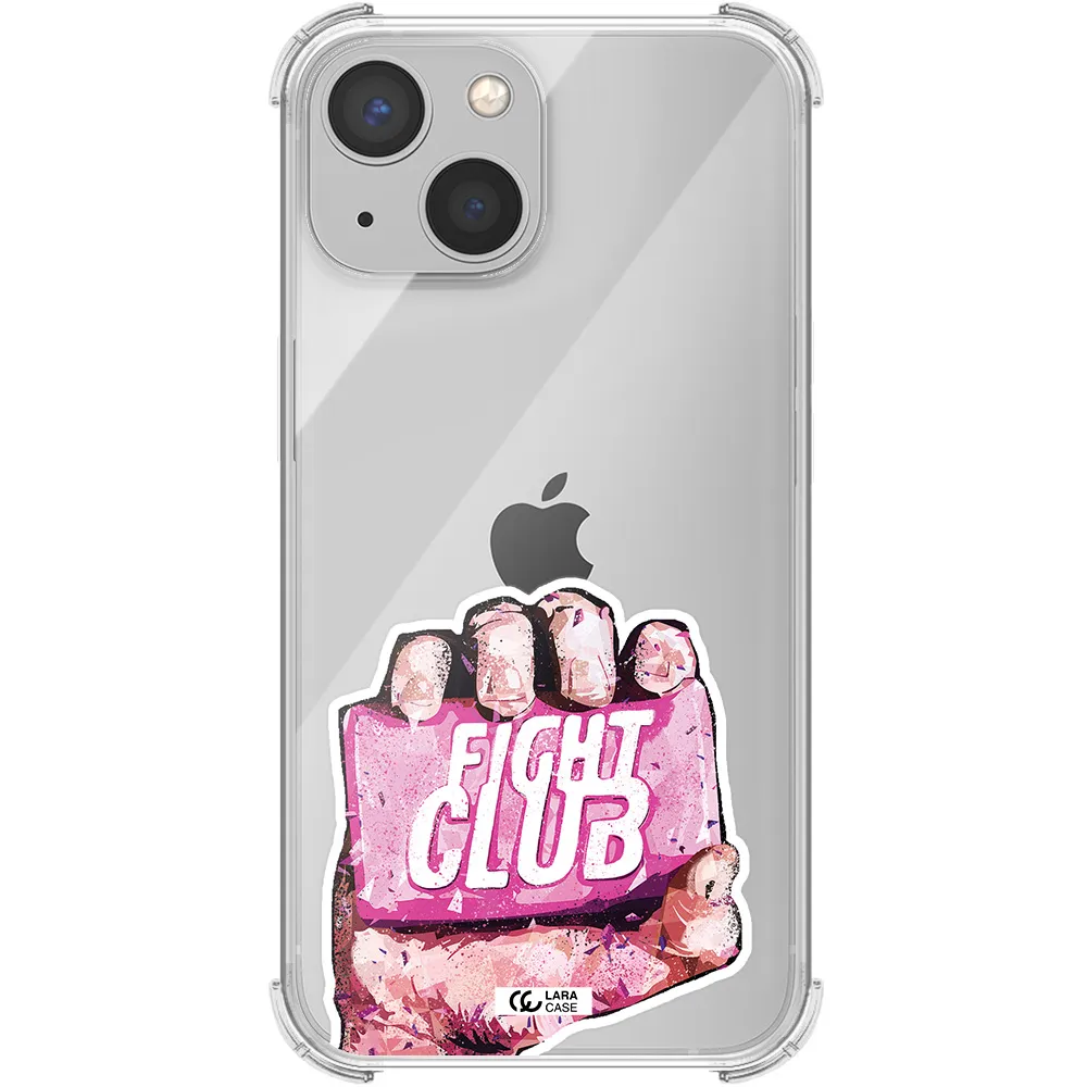 a hand holding a pink bag Apple iPhone 13 mini Clear PC Case